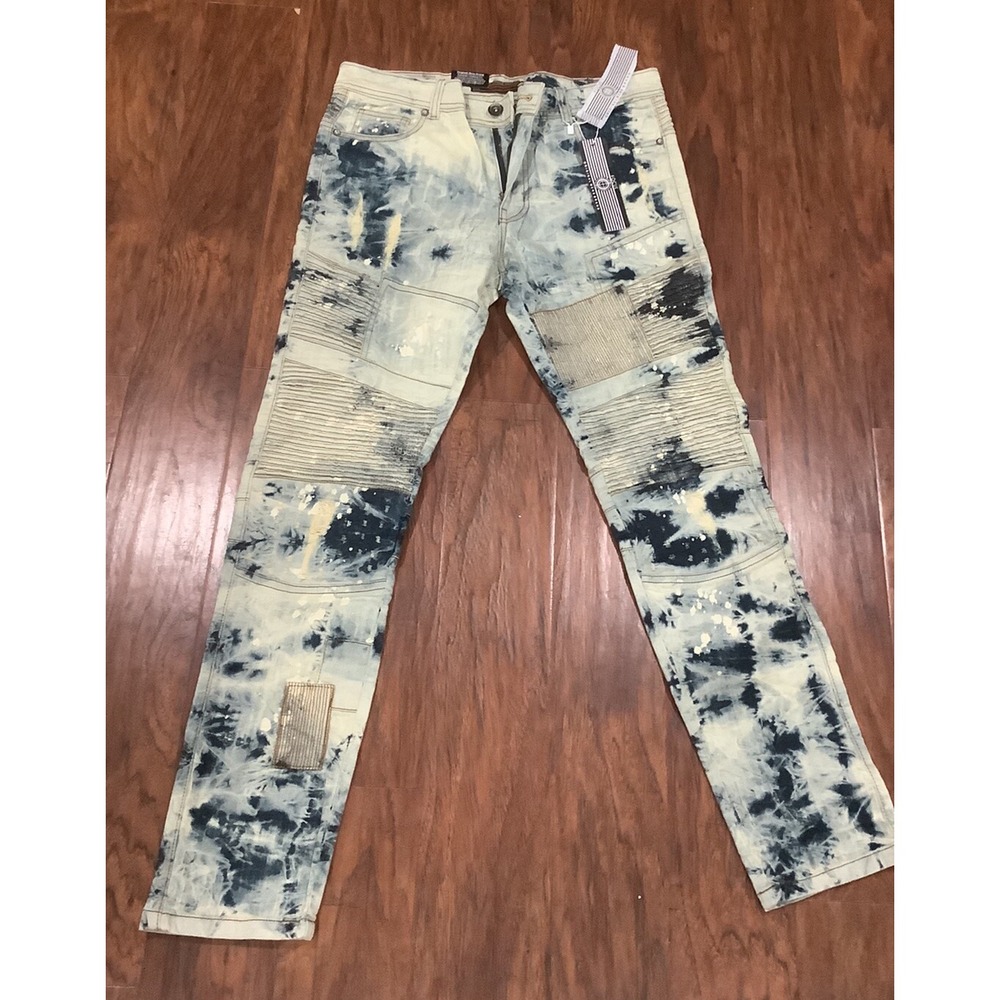 Vntg Focus Mens Distressed Skinny Jeans 36x32 Nice